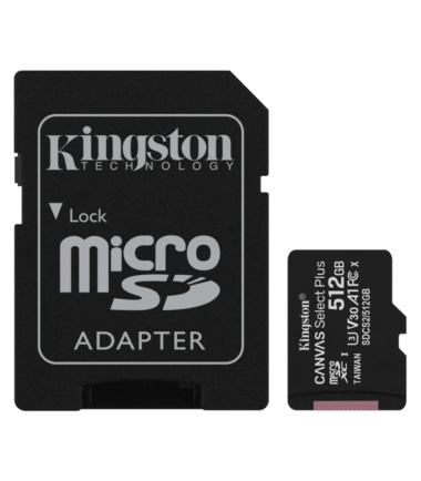 KINGSTON A1 MicroSDXC 512GB 100R class 10 SDCS2/512GB + adapter