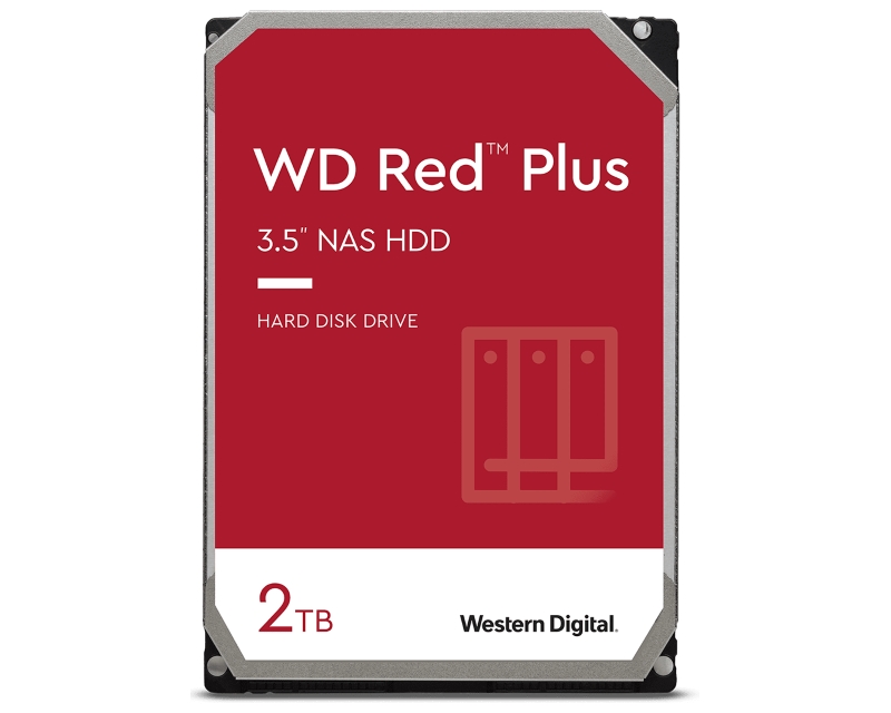 WD 2TB 3.5" SATA III 128MB WD20EFZX Red Plus hard disk