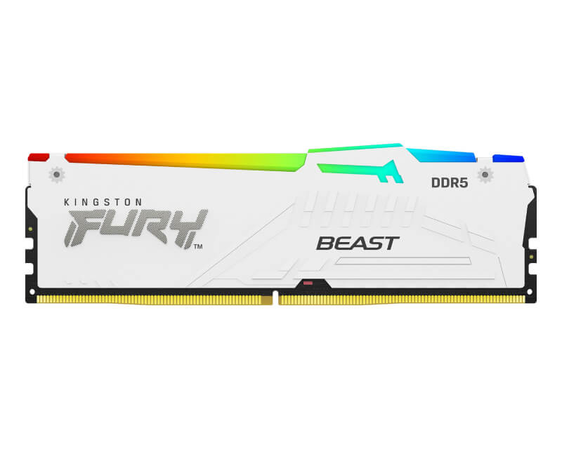 KINGSTON DIMM DDR5 64GB (2x32GB kit) 5200MT/s KF552C40BWAK2-64 Fury Beast RGB White XMP