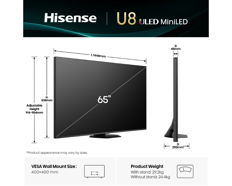 HISENSE 65 inča 65U8Q ULED 4K UHD Smart TV