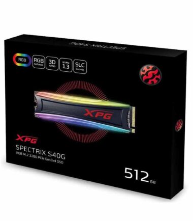A-DATA 512GB M.2 PCIe Gen3 x4 XPG SPECTRIX S40G RGB AS40G-512GT-C SSD