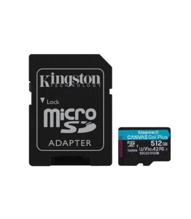 KINGSTON U3 V30 microSDXC 512GB Canvas Go Plus 170R A2 + adapter