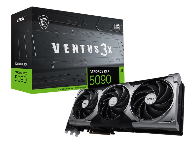 MSI nVidia GeForce RTX 5090 32G 512 bit GeForce RTX 5090 32G VENTUS 3X OC